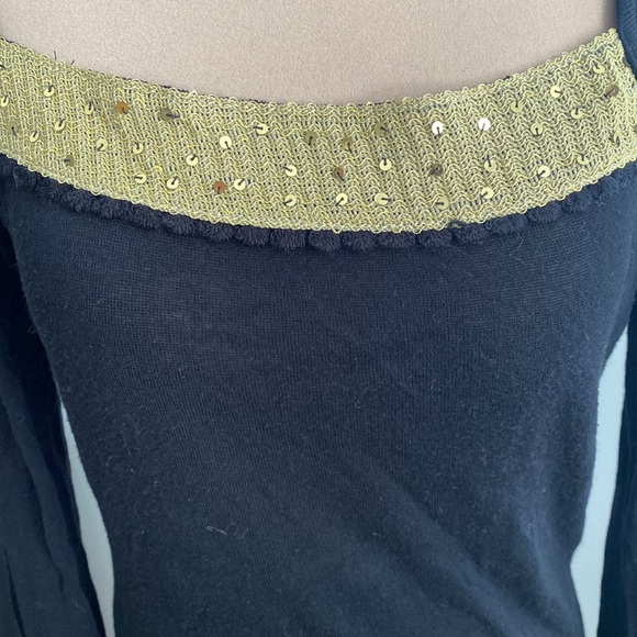 Beautiful Vintage Top by Depi with Gold Sequence Detail - Picture 2 of 7